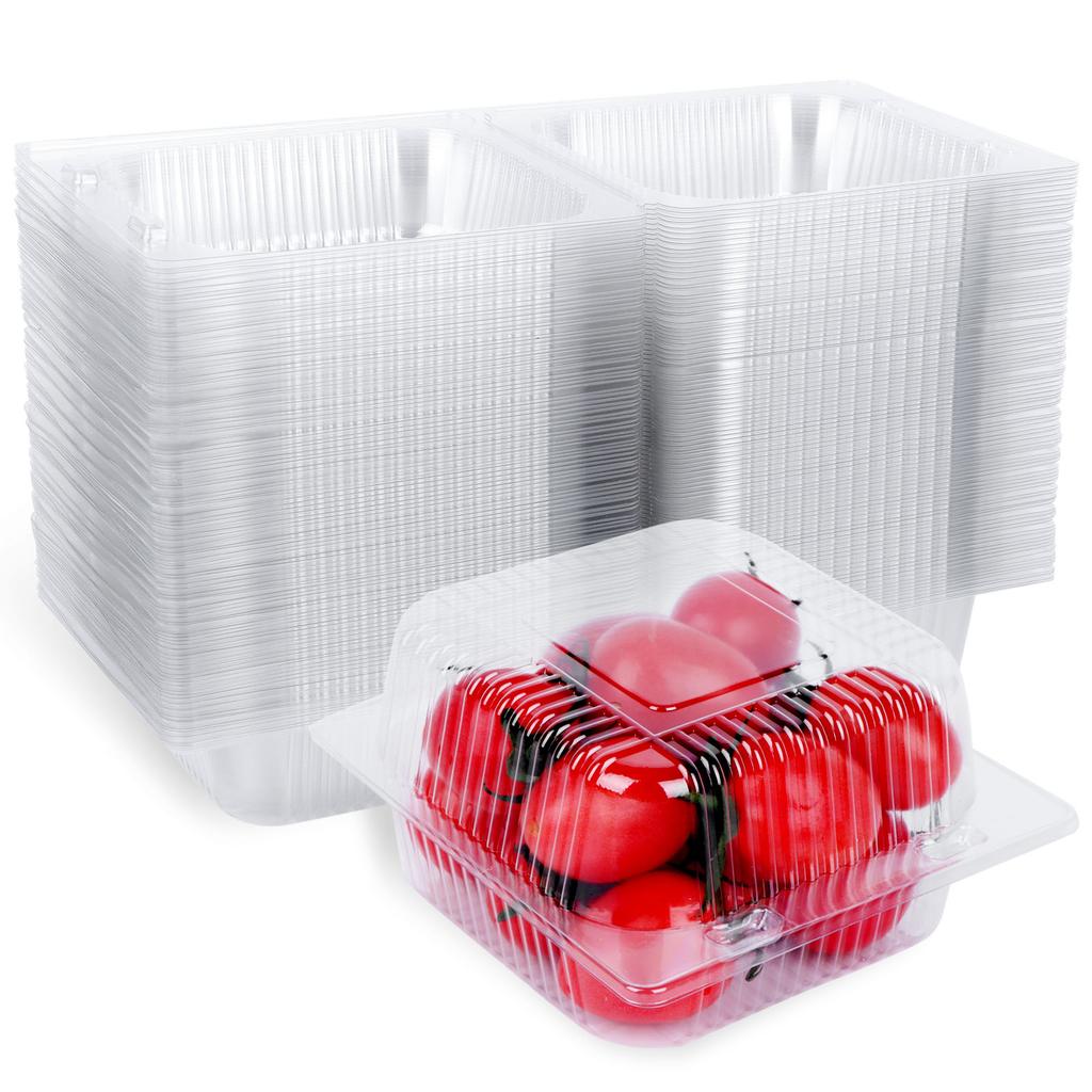 Clamshell Take Out Tray Plastic Hinged Food Containers Disposable Takeout Box