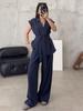 Elegant Autumn Cross-Border Fashion Set: European & American Style 2026 Women's Straight Casual Pants