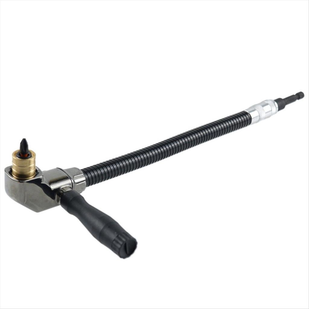 2025+ Right Angle Flex Shaft Drill Extension Attachment 90Degree Adjustable Flexible Bits Screwdriver Adapter Woodworking Tool