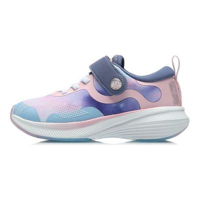 Li Ning Kinder Weiche Bequeme Sportliche Rutschfeste Stoßdämpfende Verschleißfeste Atmungsaktive Low-Top Laufschuhe Kinder Sneaker Rosa Blau YKNR054-2