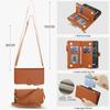 Abnehmbare Crossbody-Geldbörsenhülle für iPhone 17 Pro Max Air 16 Plus 17E 16E 15 14 13 MINI 12 11 XS Xr Kartenhalter Lederabdeckung