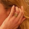 Vintage Modischer Hammer Schlag Mehrschichtig Vogelnest Diamant Zirkon Ring Nischen Design High-End Personalisierter Ring