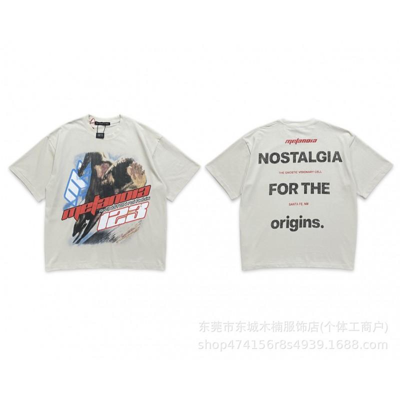 RRR123 Washed Vintage Streetwear Graphic Tee Unisex Loose Fit Cotton Short Sleeve T-Shirt