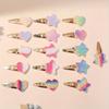 BABY BOWS 16Pcs/set Glitter Rainbow Heart Star BB Handmade Hair Clips for Girls Hairpins Barrettes Headwear Hair Accessories