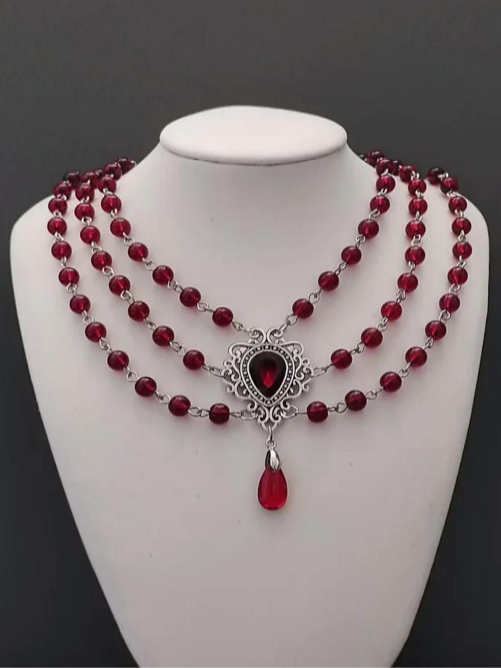 Victorian Charm Jewelry Necklace With Alloy Pendant For Romantic Women