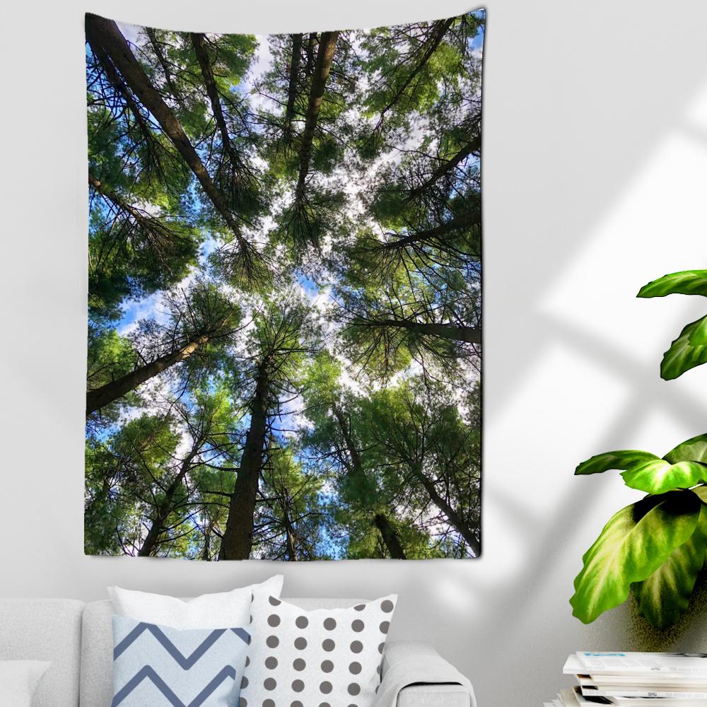 Forest Looking Up Tapestry Natural Landscape Background Tapestry Wall Hanging Bohemian Style Home Decor Tapestry