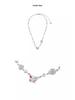 Trendy Unisex Butterfly Pearl Necklace - Hip Hop, Light Luxury, European & American Style