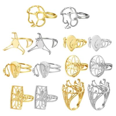 Elegant Sturdy Brass Studs Earrings Base Jewelry Accessory Home Decoration Portable for Jewelry Making 2 Pieces Set