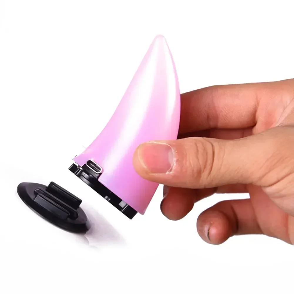 1PC Car Motorcycle Helmet Devil Horn with Light Cute Decoration Motocross Full Face Off Road Helmet Decoration Car Accessories