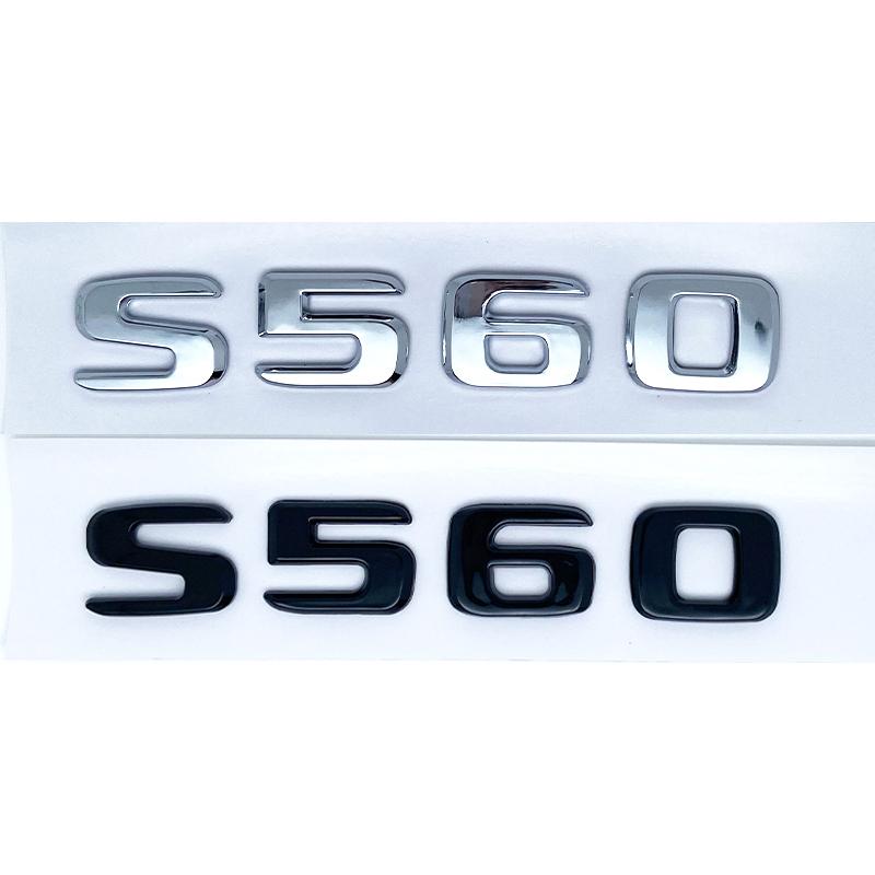 

Glossy Black Silver S480 S500 S560 S580 S600 ABS Emblem for Benz S W222 W223 Car Side Rear Badge Nameplate Logo Sticker glossy black