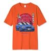 Bomulls Initial D T-shirt Män Kvinnor Harajuku Estetisk Oversize T-shirt Rolig JDM Bil T-shirt Skyline R34 T-shirt