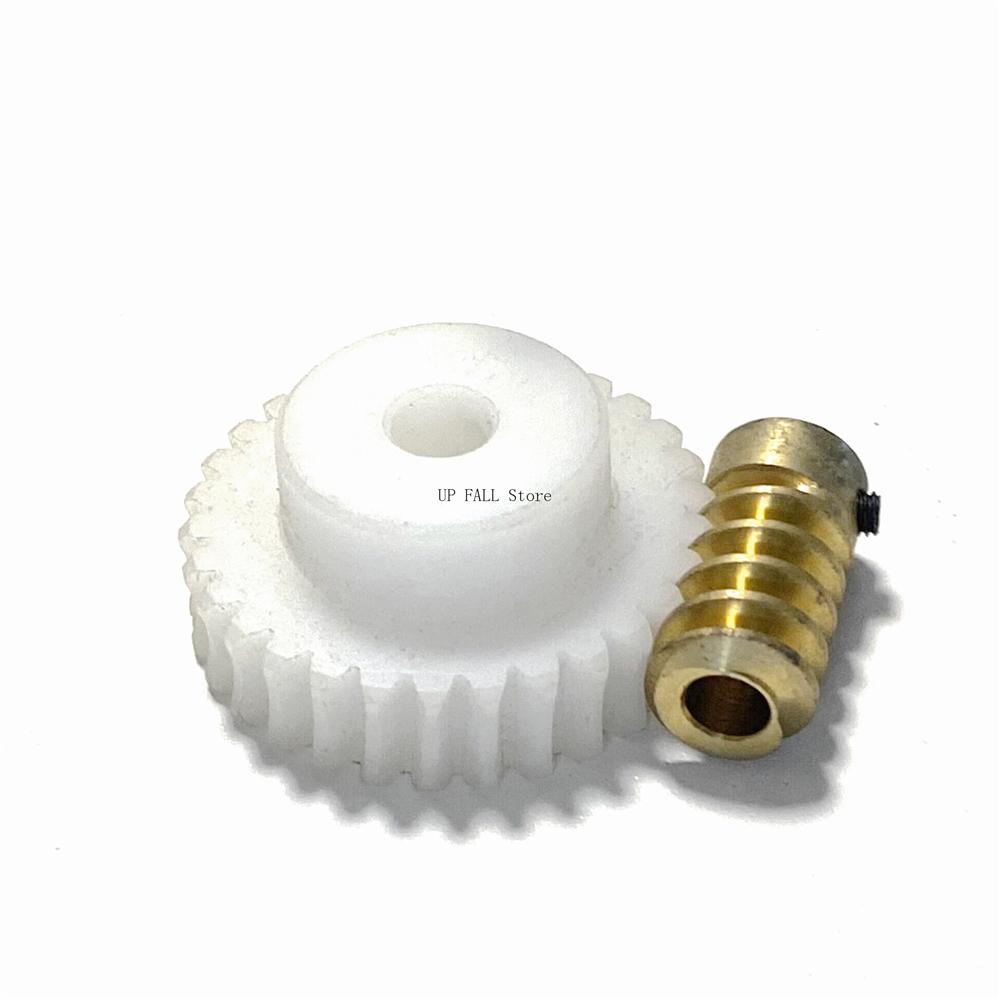 1:20 1:30 1M 6mm Plastic Worm Gear Copper Worm Set