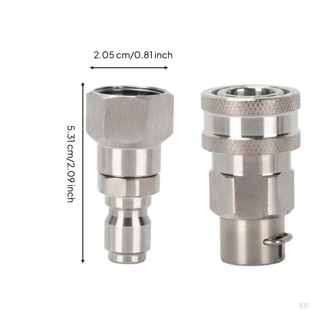 Pressure Washer Hose Fittings with Quick Release AntiTwist Disconnect Kit