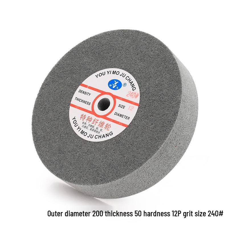 Nylon Fiber Polishing Wheel for Metal & Stainless Steel - Compatible with Electric Motor Grinders, Sizes 150/200/300