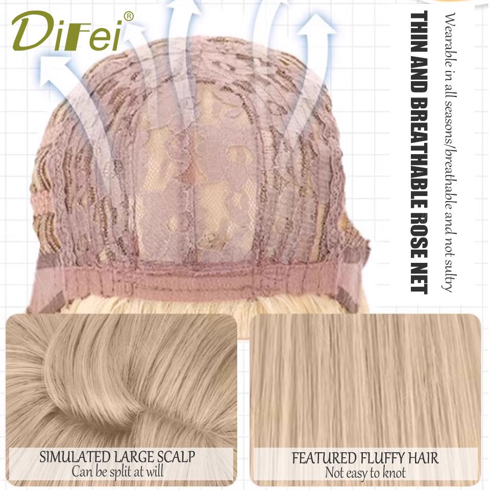 Platinum Blonde Straight Synthetic Cosplay Wig Straight Hair Wig With Straight Bangs Suitable For Women Halloween Christmas Wear