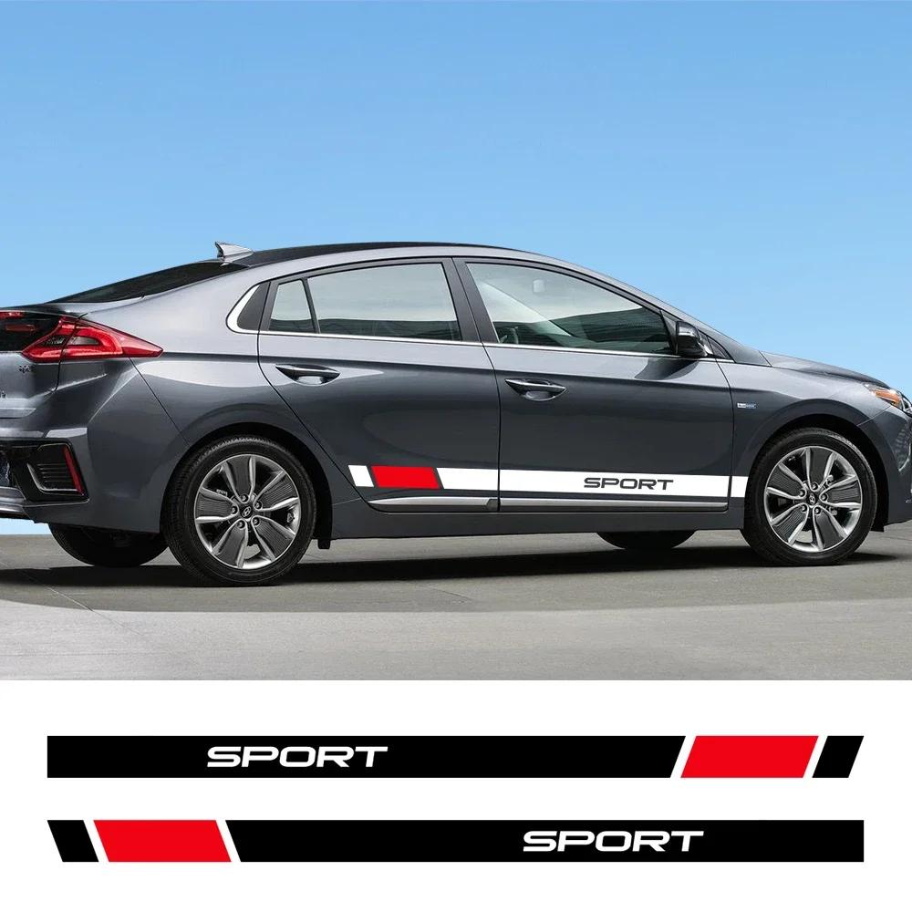 2PCS Car Door Side Sticker Decor Decal Car Sticker Exterior Waterproof For Hyundai Ioniq 5 6 7 N Line 2026 2026 2026 2026
