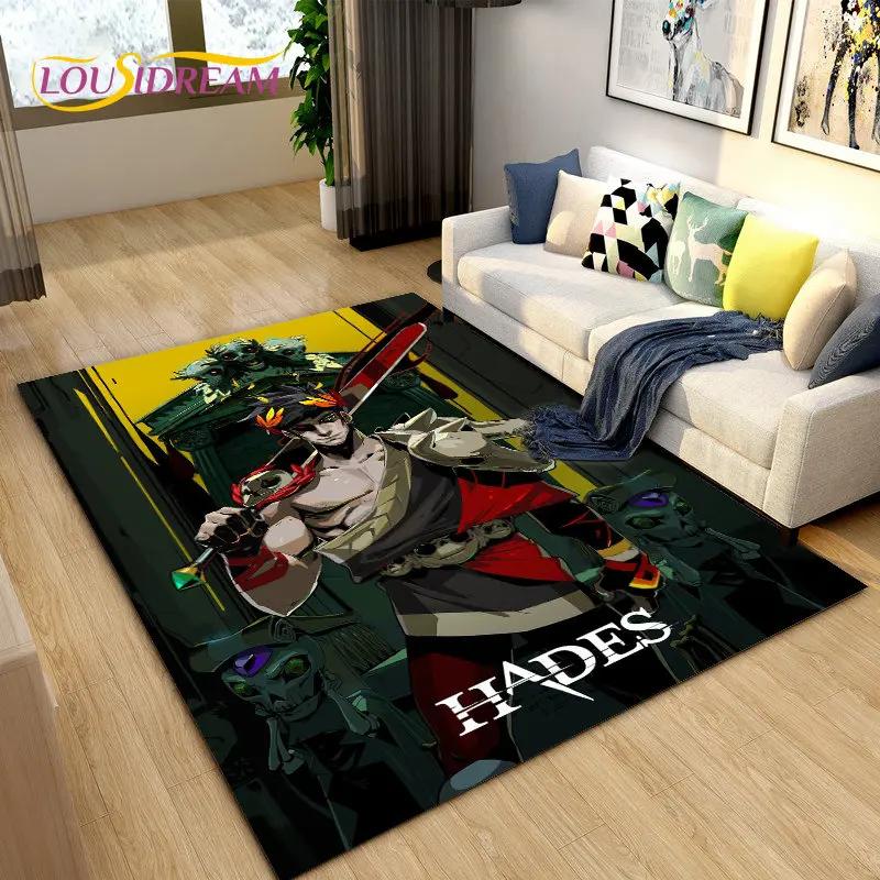Hades Zagreus Gioco Giocatore RPG Tappeto Area, Tappeto Tappeto per Soggiorno Camera da Letto Divano Zerbino Decorazione, Tappetino Antiscivolo per Gioco Bambini