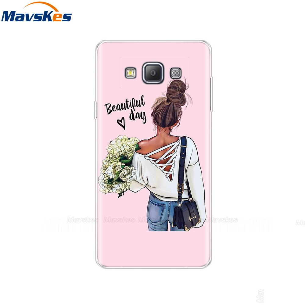 Silicon Phone Case For Samsung Galaxy A3 2015 Flower Cat A300 Soft TPU Back Cover For Samsung A3 2015 A300H A3000 SM-A300F pop