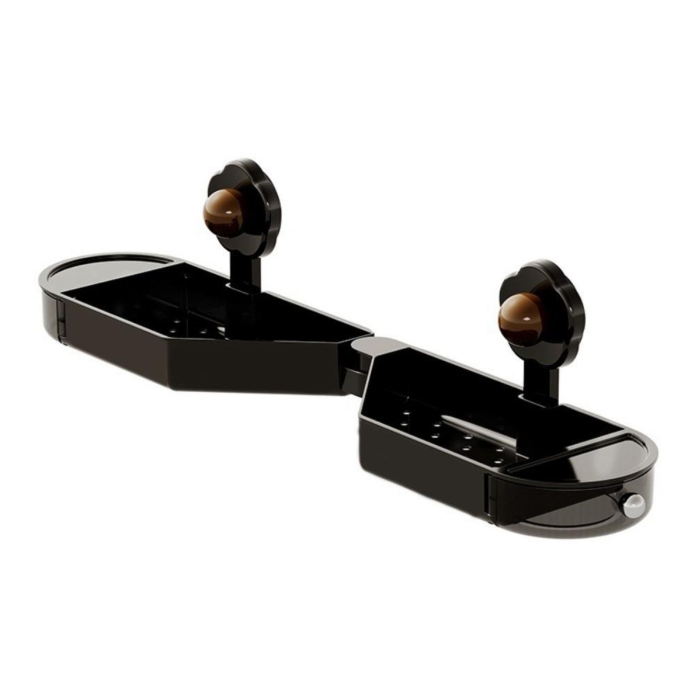 Punch Free Suction Cup Faucet Shelf Rotatable Wall Mounted Faucet Storage Rack Space Saving Large Capacity Shampoo Holder