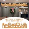 Christmas Gingerbread House Cardboard Festive Town Scene Decorations Home Kitchen Cabinet Christmas Holiday Season Party Decor