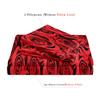 3pcs Valentine'S Day Rose Sea Comforter Cover Set - Vibrant Red Roses Pattern Bedding with Zipper Closure Valentine's Day Gift