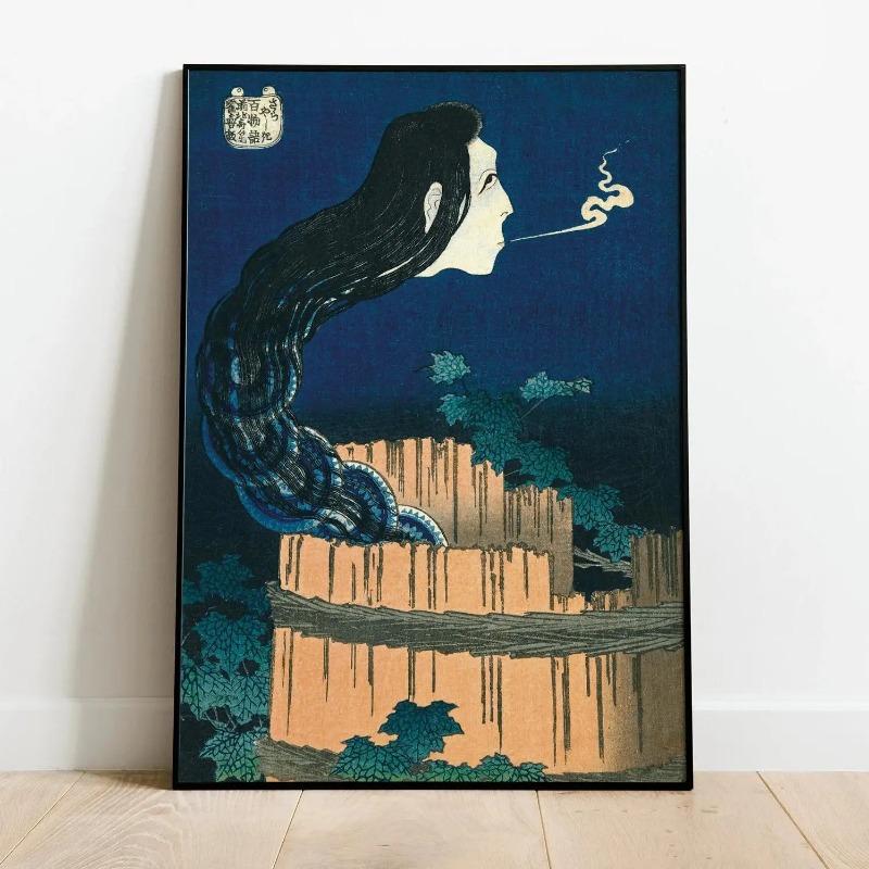 1pc Vintage Japanese Canvas Print, Japanese Wall Art, Home Decor ,Personalized Gift, Vintage Living Room,Bathroom,Kitchen Decor