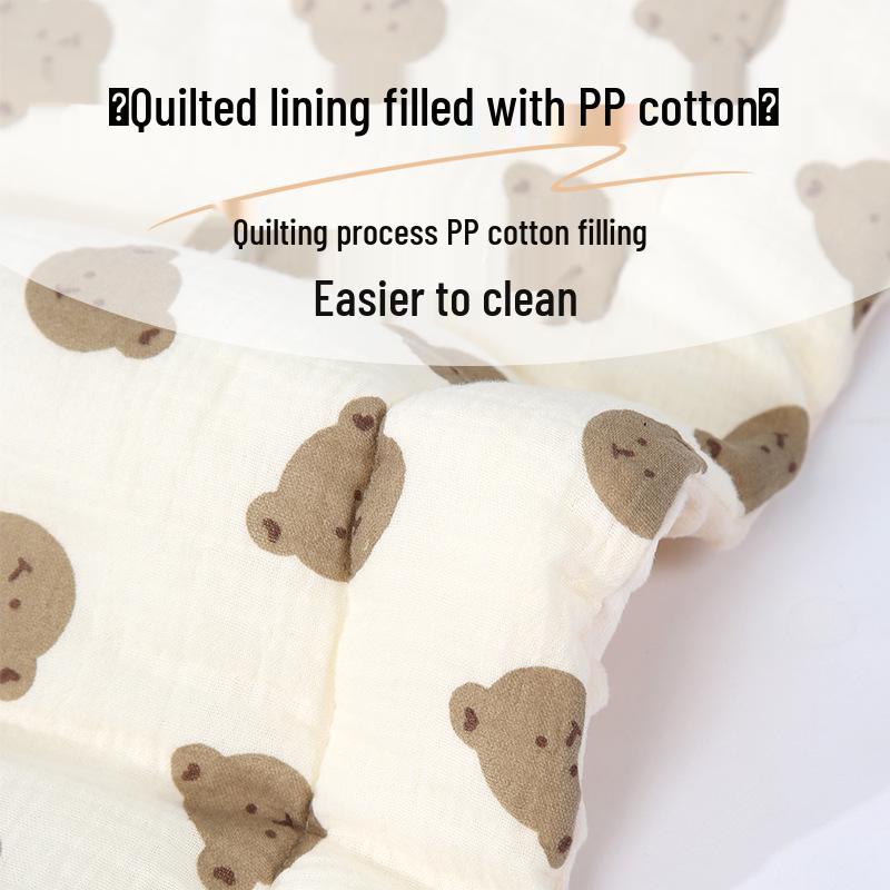 Soft Cotton and Velvet Dotted Stroller Pad - Comfortable Cushion for Autumn and Winter