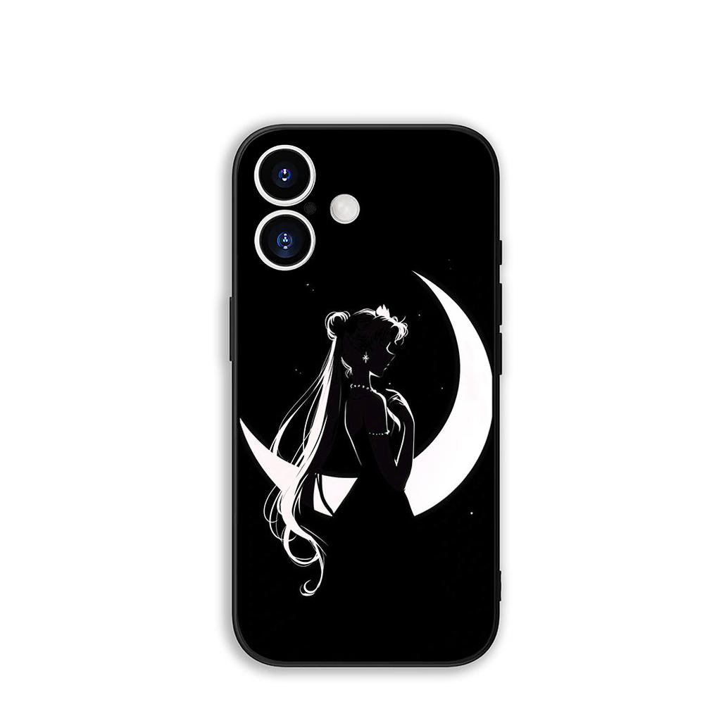 Funda Coque Cover for Apple iPhone 15 14 16 Plus XS 13 11 12 Pro Max XR X 16E ProMax Phone Case Cat Sailors Beautiful Girl Moon