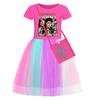 Fashion Girls Star Skirt Rainbow Lace Skirt Casual Comfortable Dresses Girls