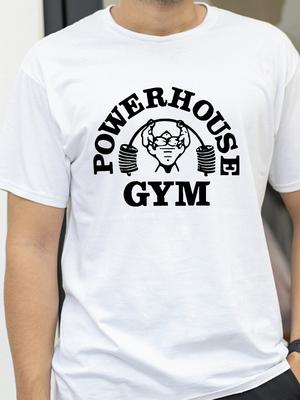 Sommer-Kraftpaket Fitnessstudio T-Shirts Mode Damen T-Shirt Grafikdruck Sportlich Herren T-Shirt Sportlich lässig Rundhalsausschnitt Kurzarm T-Shirts