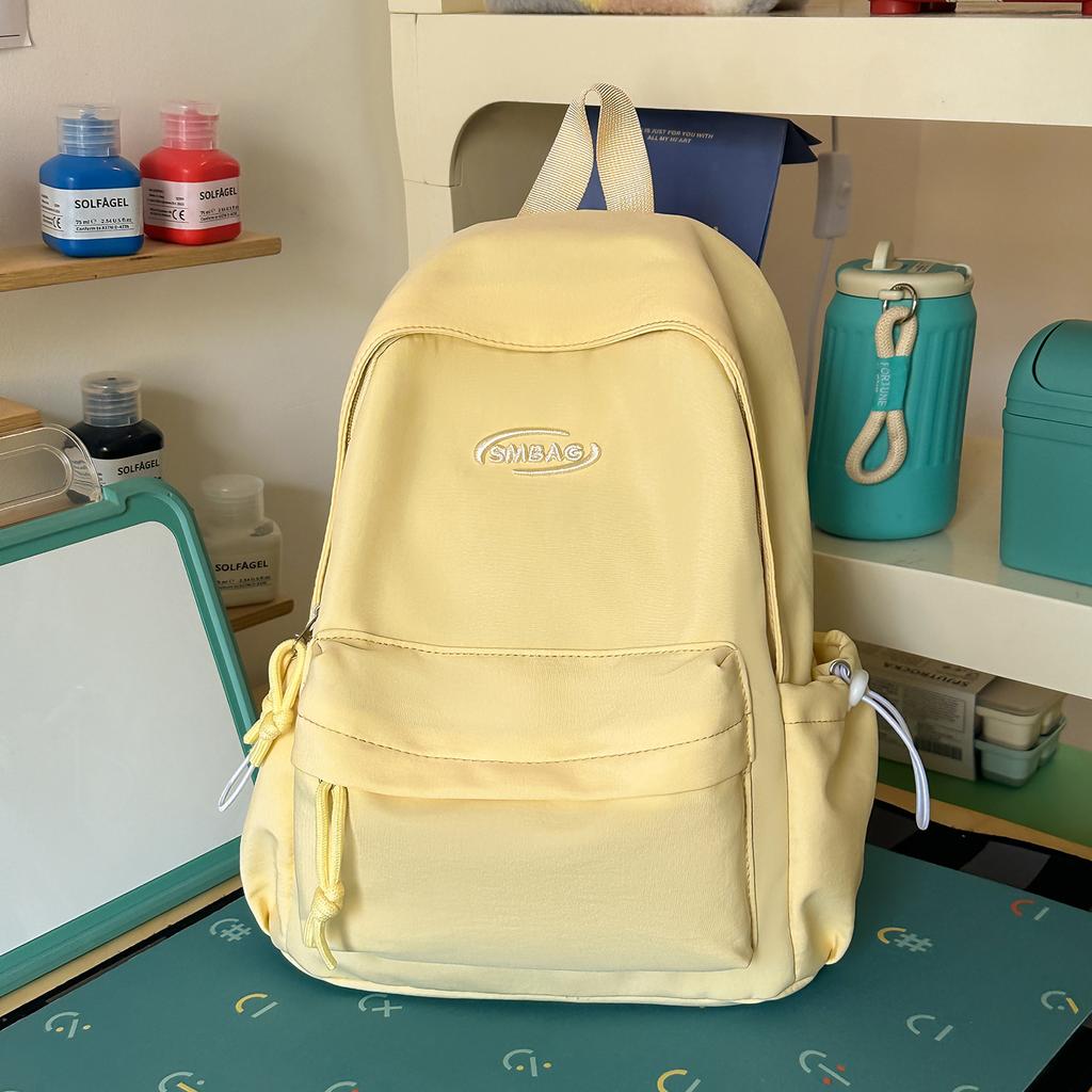 Schoolbag1011 new small fresh solid color schoolbag female college student backpack travel bag travel simple lightweight small backpack