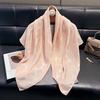 Elegant Cotton And Linen 90 Square Scarves For Women, Middle East, Central Asia Head Scarves, Versatile Finale Silk Scarves, Fashionable And Versatile