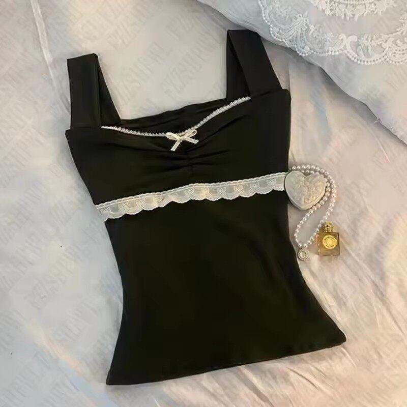 2025 Summer New Style American Sweet and Spicy Style Leopard Print Sexy Suspender Top for Women