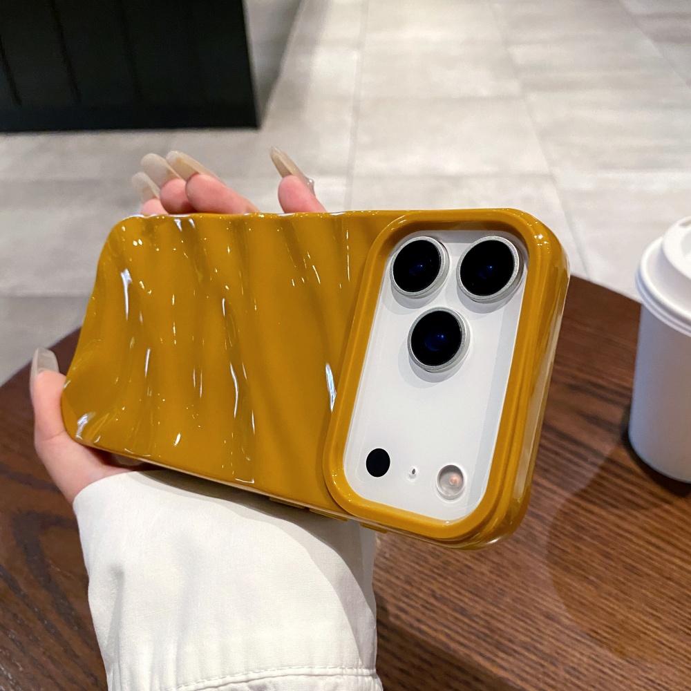 Wave Texture Soft Silicone Phone Case For iPhone 17 Air 16 15 14 13 12 11 XS 8 Plus Pro Max Independent Button Full Bumper Cover