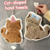Soft Cute Cat Hand Towel Super Absorbent Microfiber Quick Drying Hanging Cartoon Towels for Bathroom Kitchen Home Washcloth