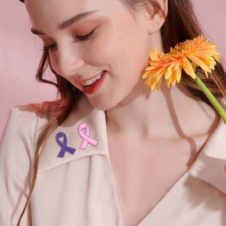 Breast Cancers Awareness Pin Alloy Material Corsage Pin Ribbon Enamel Pins