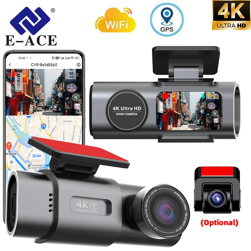 4K HD Dash Cam Hidden Car Recorder Camera WiFi Mobile Phone Interconnection Ultra Wide Angle Night Vision GPS Driving Recorder