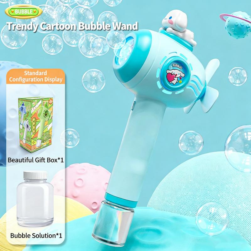 1Pc Sanrio Electric Bubble Stick, Fully Automatic Handheld Light Bubble Machine Toy, Suitable For Holiday Gifts