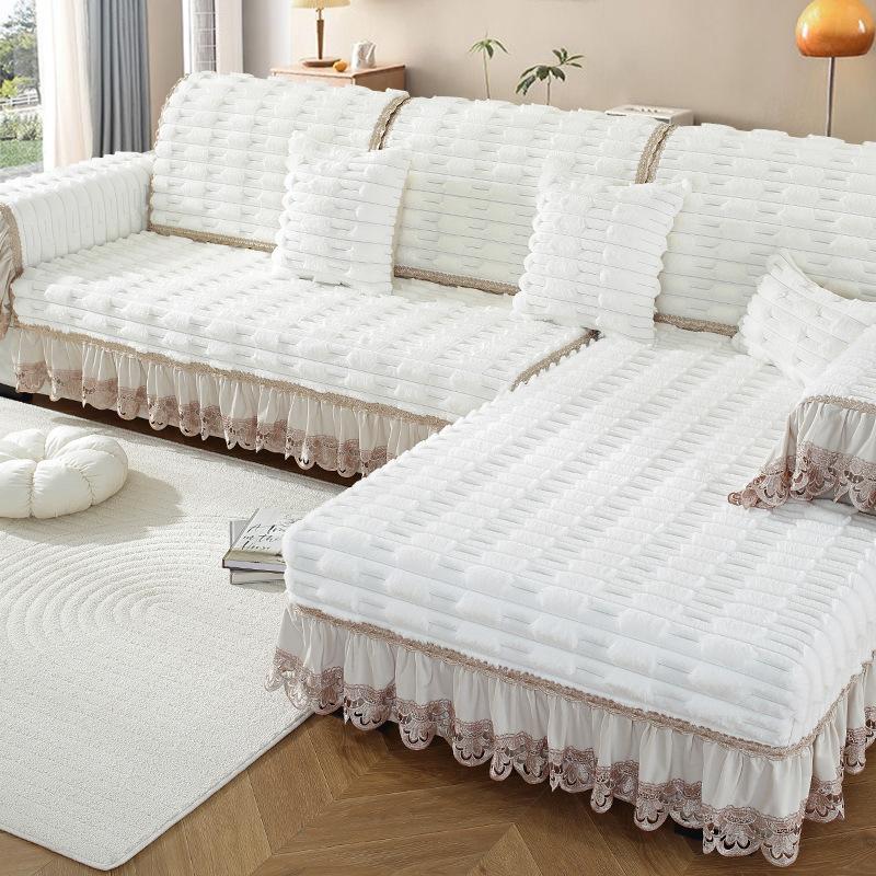 

Зимняя плюшевая подушка для дивана. Утолщенный теплый чехол для дивана. Универсальный нескользящий чехол для подушки Imperial Concubine High Sense. 70*70