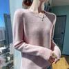 Women's Thickened Cashmere Sweater - Round Neck, Saddle Shoulder Knit Pullover for Autumn/Winter