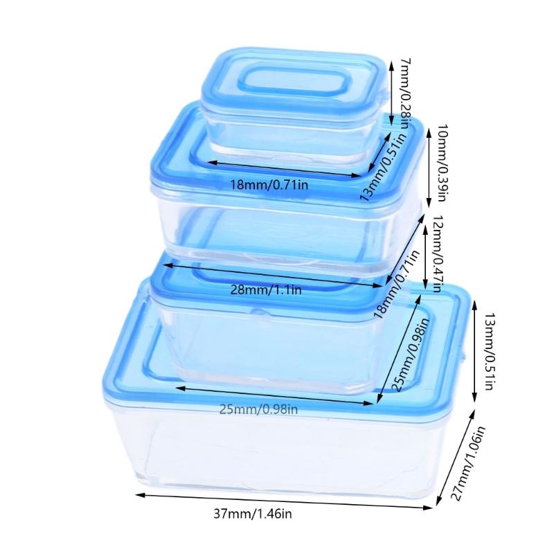 1:12 Dollhouse Fresh Keeping Box 4pcs Lunch Box DIY Kitchen Tableware Decoration