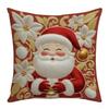 Christmas Khaki Pillowcase Santa Claus Cartoon Super Soft Printed Home Sofa Holiday Decoration Pillowcase