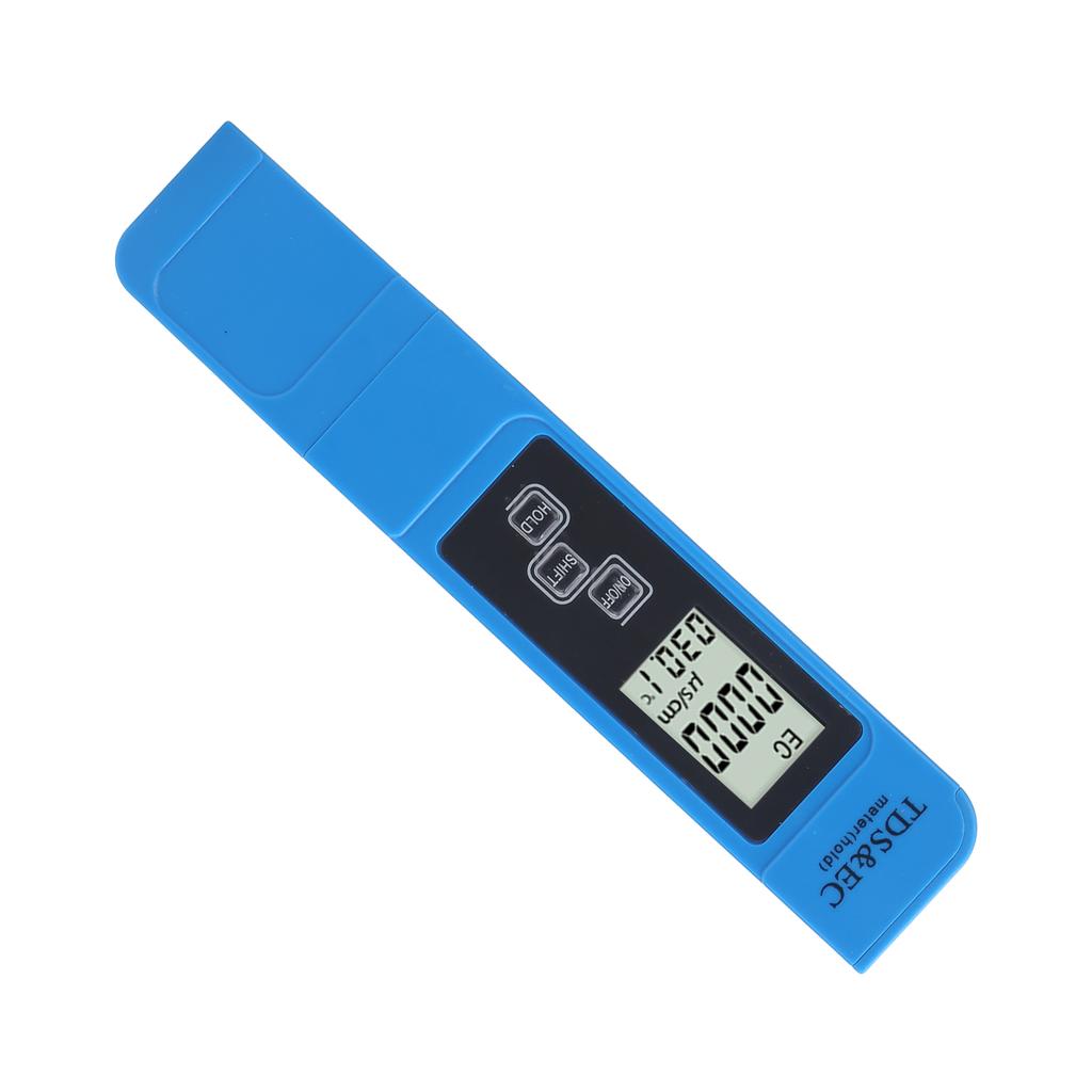 3?In?1 Water Quality Tester Portable TDS EC Temperature Meter with HD LED DisplayBlue