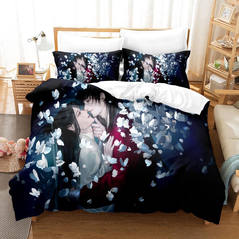 3d Print Heaven Official's Blessing Tian Guan Ci Fu Bedding Set Cartoon Anime Three-piece Set Adult Kid Bedroom Duvet Cover Sets