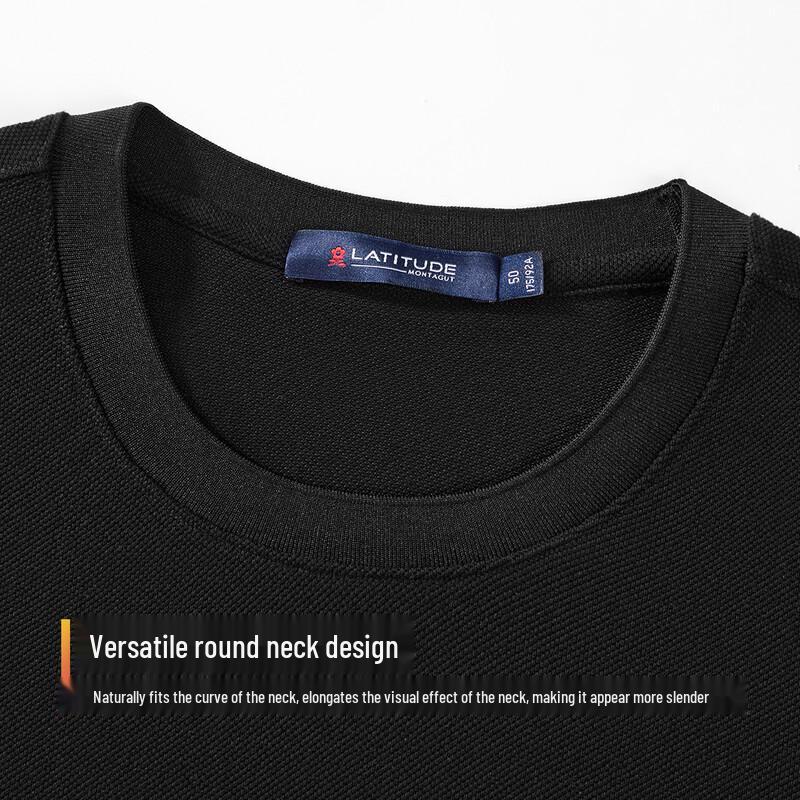 MONTAGUT Men's Antibacterial Long-Staple Cotton Long Sleeve T-Shirt