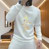 Niche Printed Casual Fleece Sweatshirt - Unisex Round Neck, Autumn/Winter Versatile Base Layer