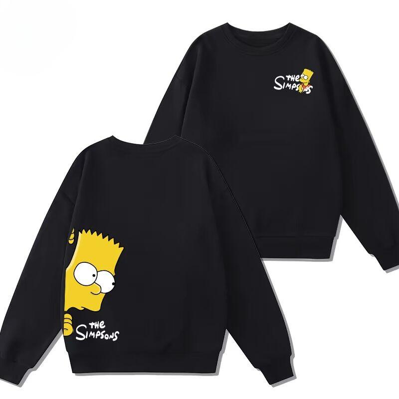 

Осенние 3D толстовки с мультяшным принтом Барта Симпсона, модные, повседневные, спортивные, с длинным рукавом, женские XXL
