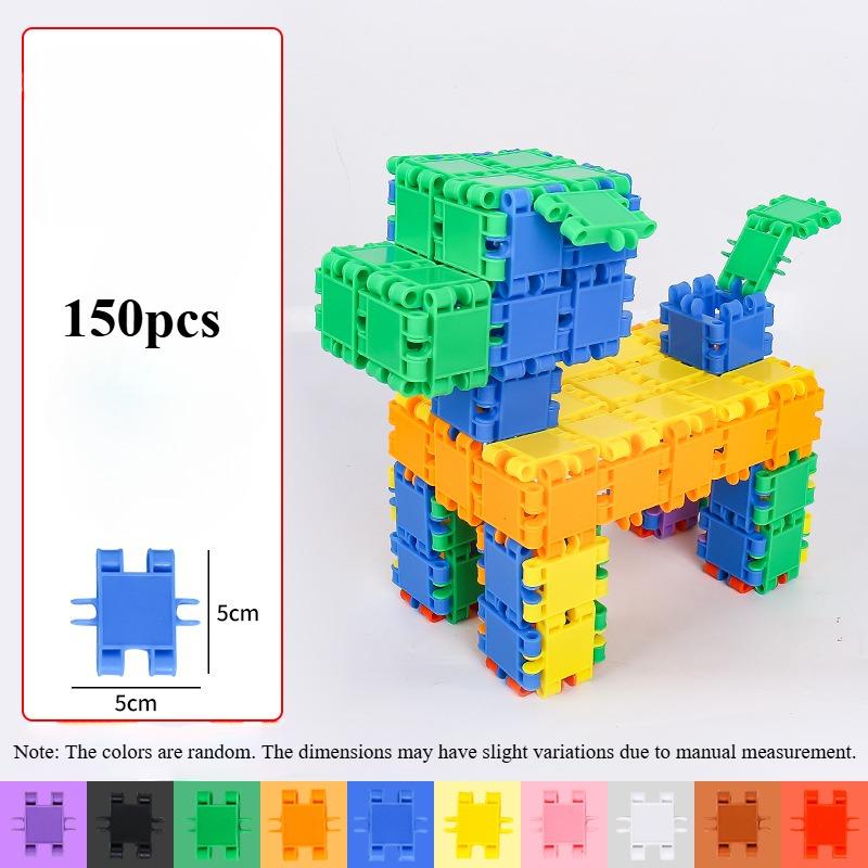 50/150 buc Set vrac blocuri de construcție creative DIY Urban Classic blocuri de construcție Asamblate cadou de ziua de naștere jucărie educativă pentru copii