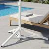 Parasol Stand White Steel for 25 32 Mm Pole