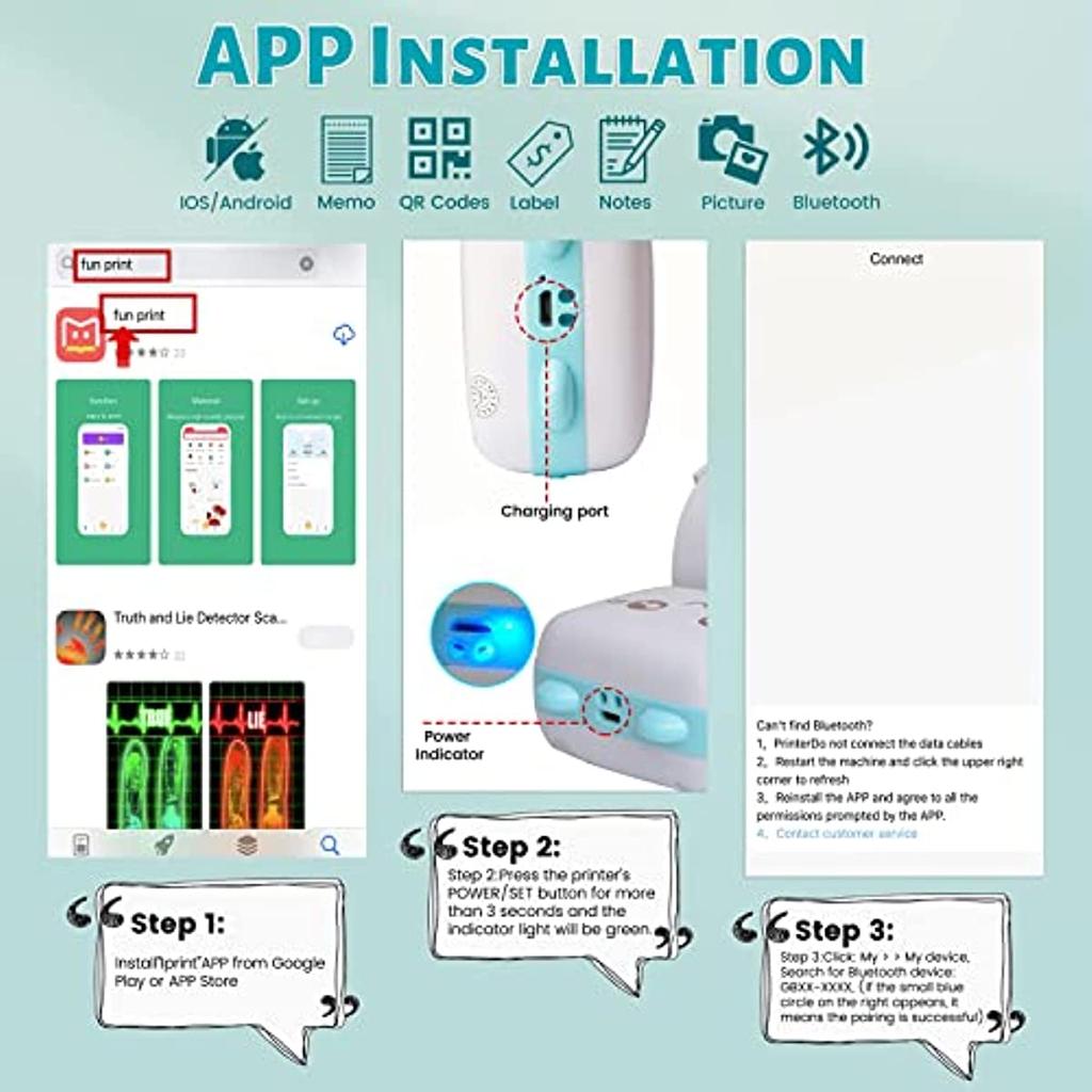 Mini fotografická kapesní tiskárna Přenosná tepelná 57mm samolepka bez inkoustu Bezdrátový přenosný papír BT 200 dpi Tiskový stroj Android IOS